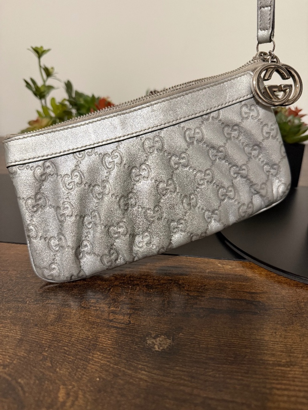 Gucci Guccissima Wristlet Pouch
